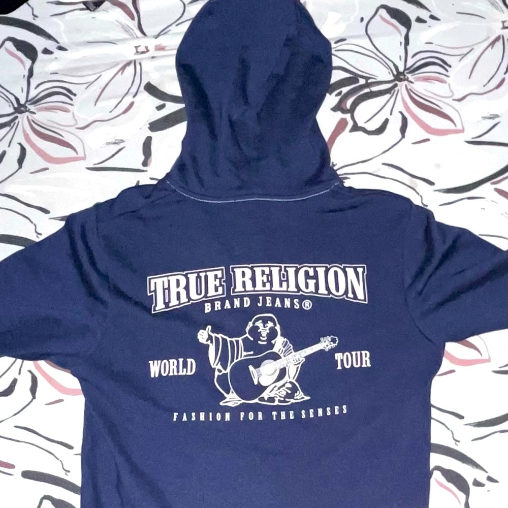 NAVY BLUE TRUE RELIGION HOODIE